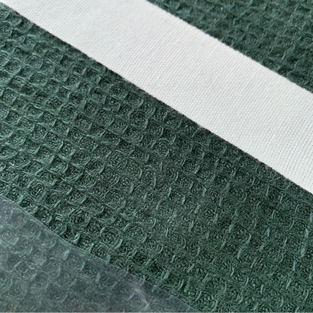 POTTERY BARN European Linen Cotton Waffle Weave Pine Green Standard Sham 26x20”